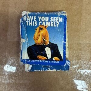Vintage Camel Matchbook with Blue Cover
